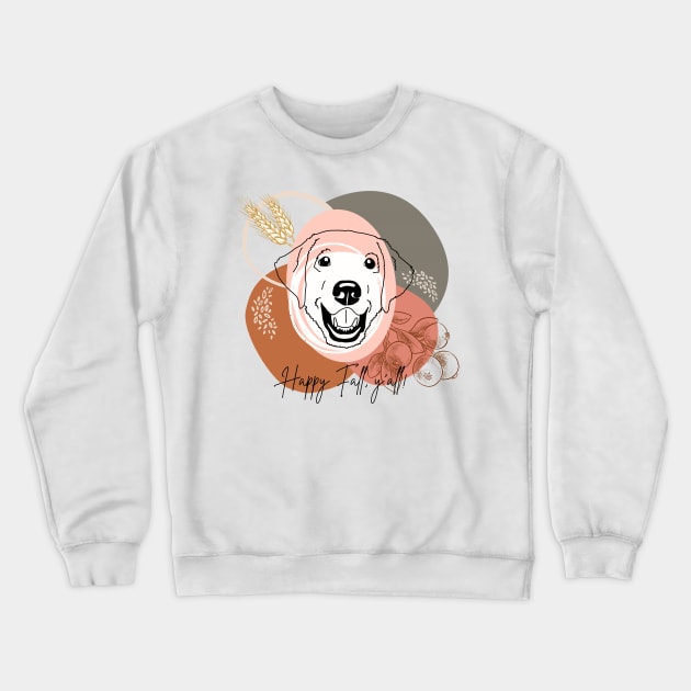 Labrador Retriever | Happy Fall, y'all! | It's sweater weather! | Hello Pumpkin! Crewneck Sweatshirt by annagracefineart